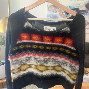 Free People Norwegian Knit Felt Sweater XS